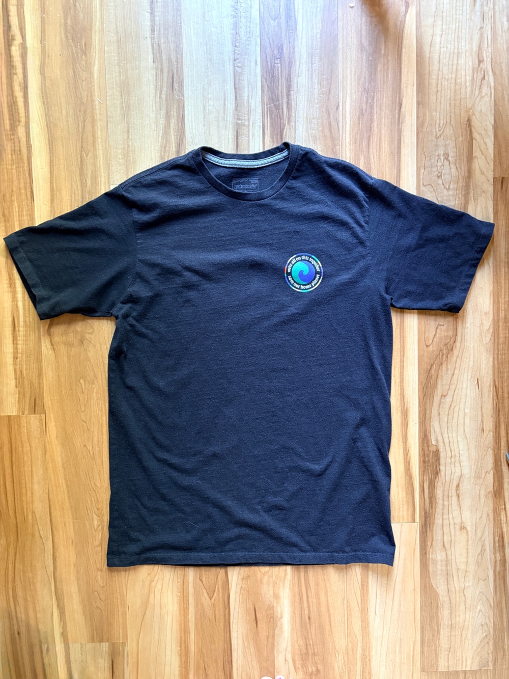 Patagonia Black Graphic Tee - Save Our Home Planet Small